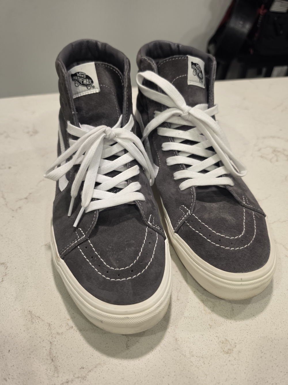 Vans Men's Sk8-Hi Suede High-Top Sneakers - Gray